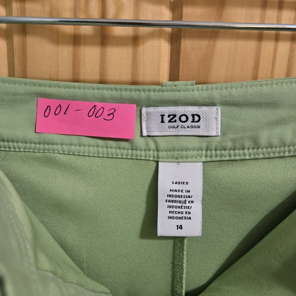 Izod Women's‎ Golf Skort Size 14 Green Excellent Condition